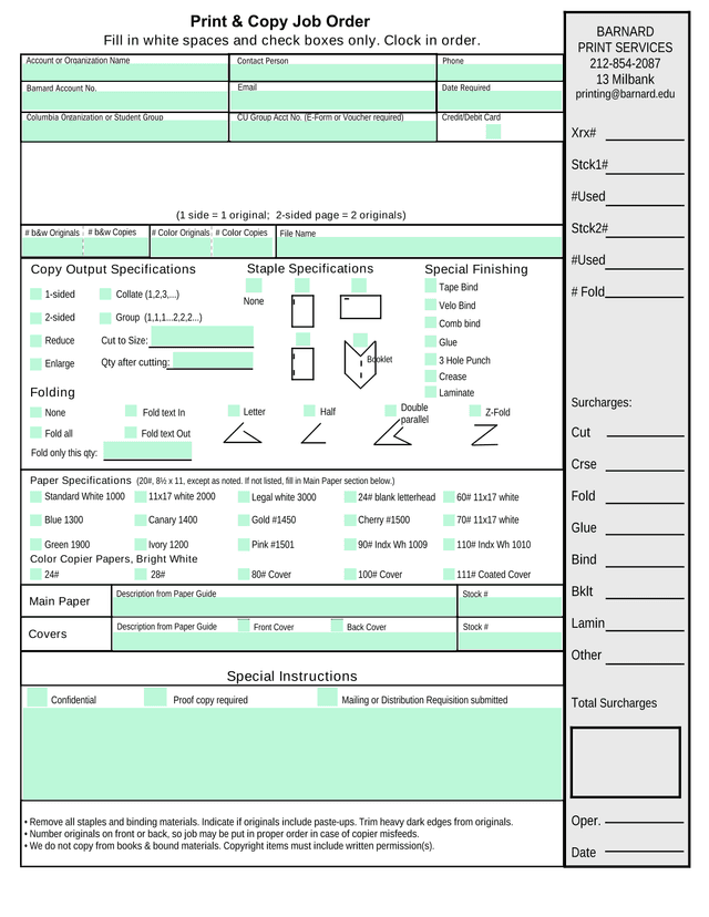 Print  Copy Job Order screenshot
