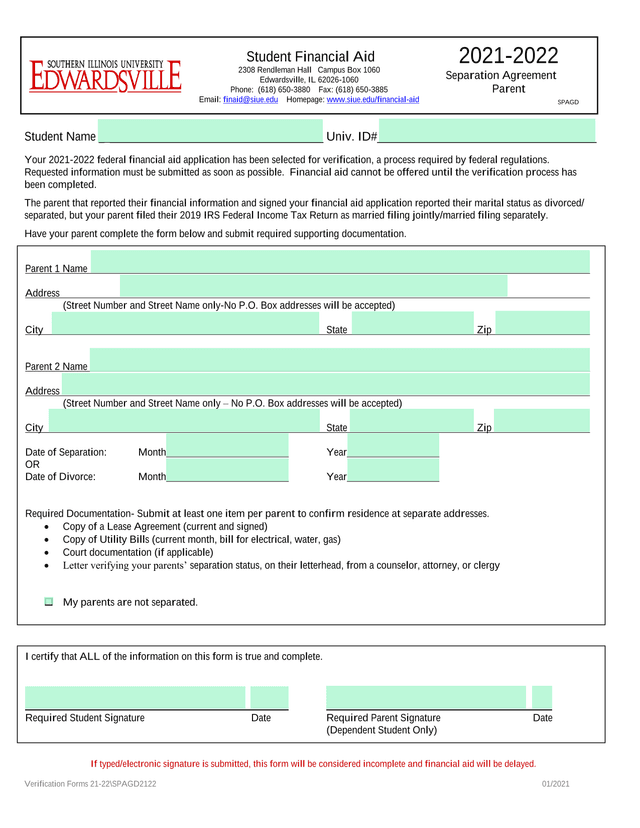 2021 2022 Separation Agreement screenshot