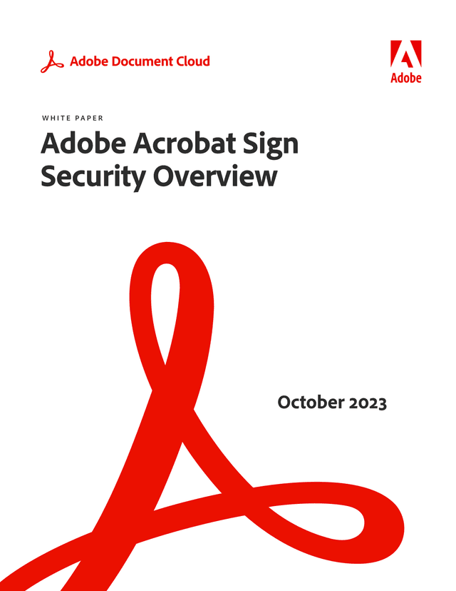 Adobe Acrobat Sign Security Overview screenshot