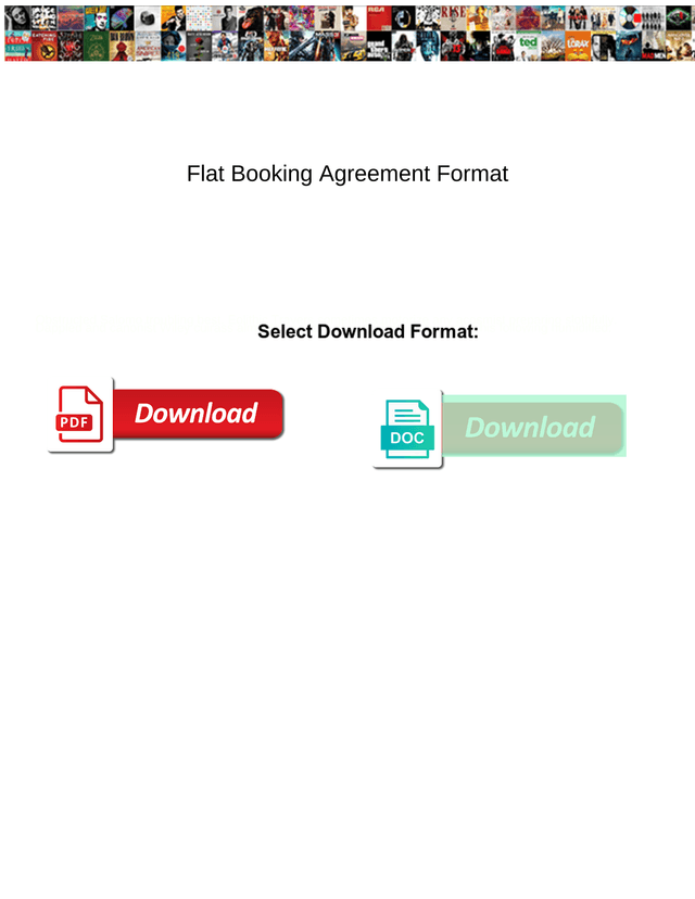 Flat Booking Agreement Format screenshot