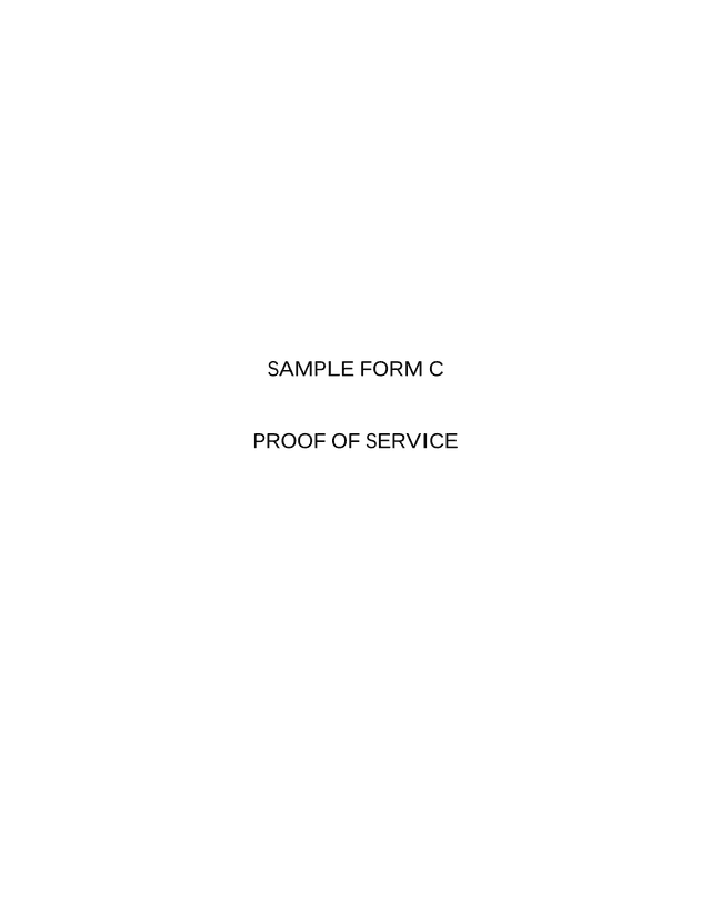 Sample Form C   Proof Of Service screenshot