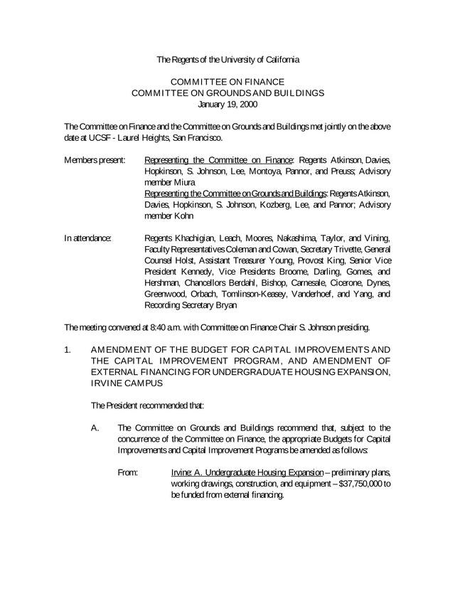 Amendment Of The Budget For Capital Improvements And The Capital Improvement Program screenshot