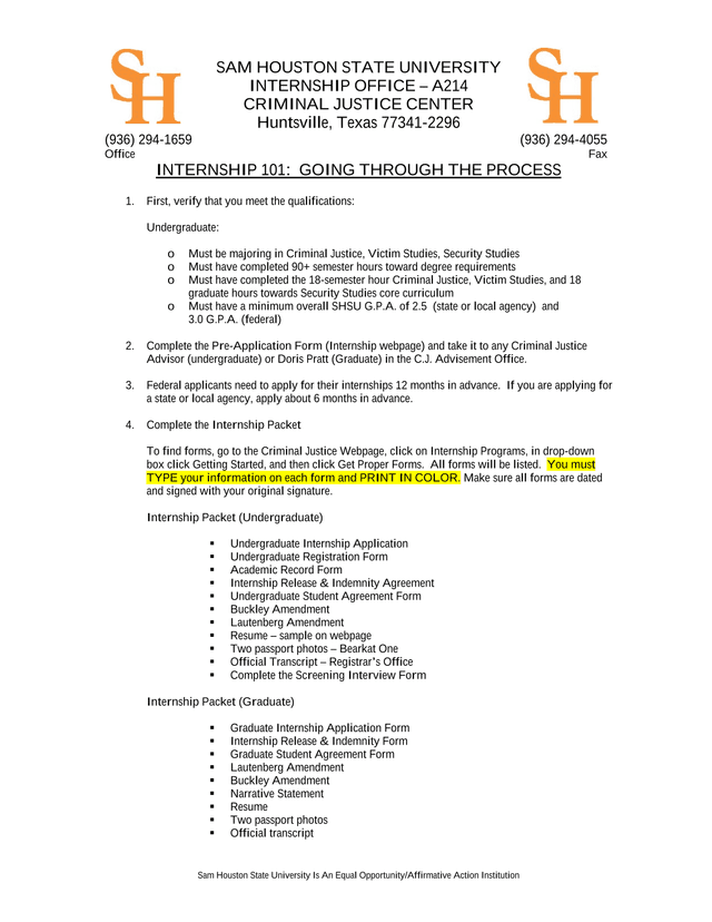 INTERNSHIP 101 GOING THROUGH THE PROCESS screenshot