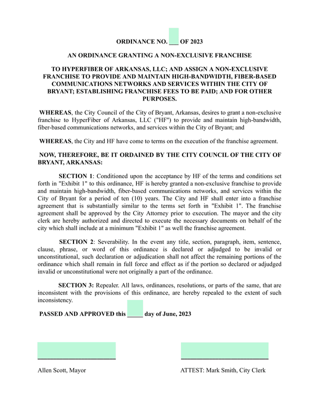 Ordinance No.     Of 2023 screenshot
