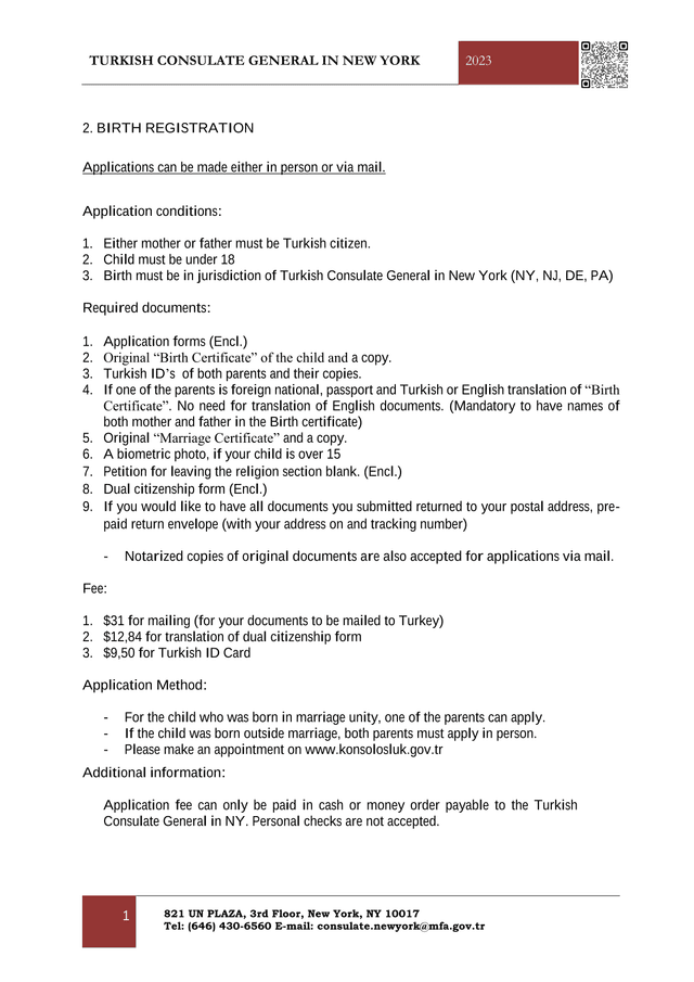 Birth Registration Form screenshot