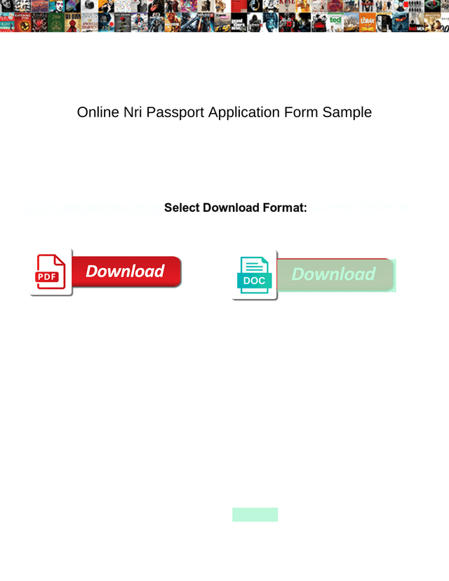 Online NRI Passport Application Form Sample screenshot