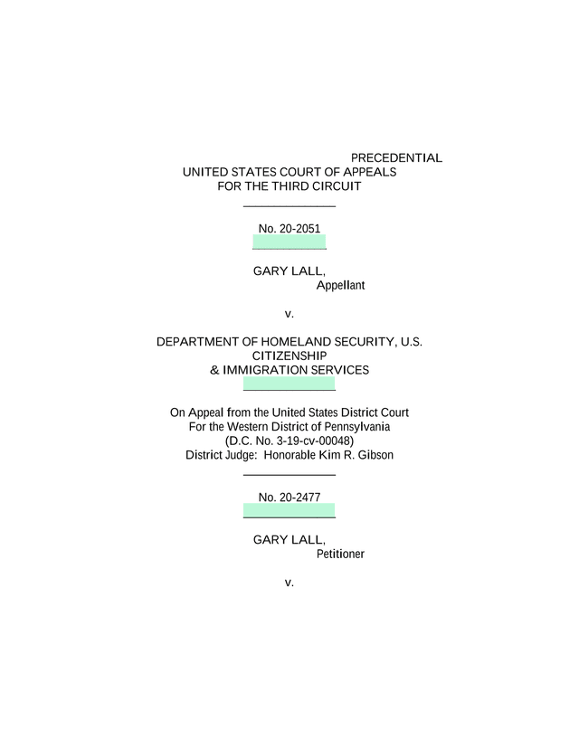 Court Of Appeals Opinion   Lall V. Department Of Homeland Security screenshot