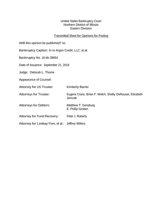 In Re Argon Credit, LLC, Et Al. screenshot