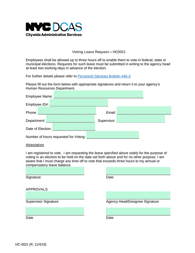 Voting Leave Request  HC0021 screenshot