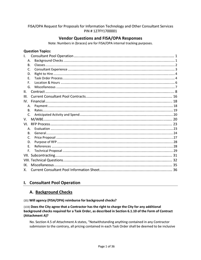 FISAOPA Request For Proposals For Information Technology And Other Consultant Services screenshot