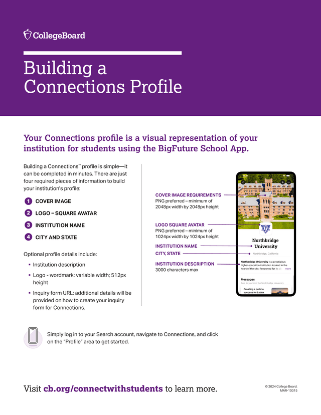 Building A Connections Profile screenshot