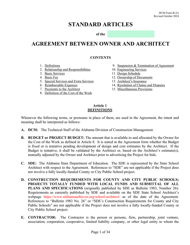 DCM Form B 2A screenshot
