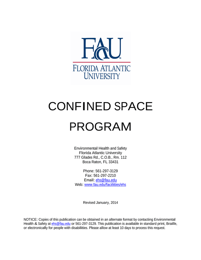 Confined Space Program screenshot