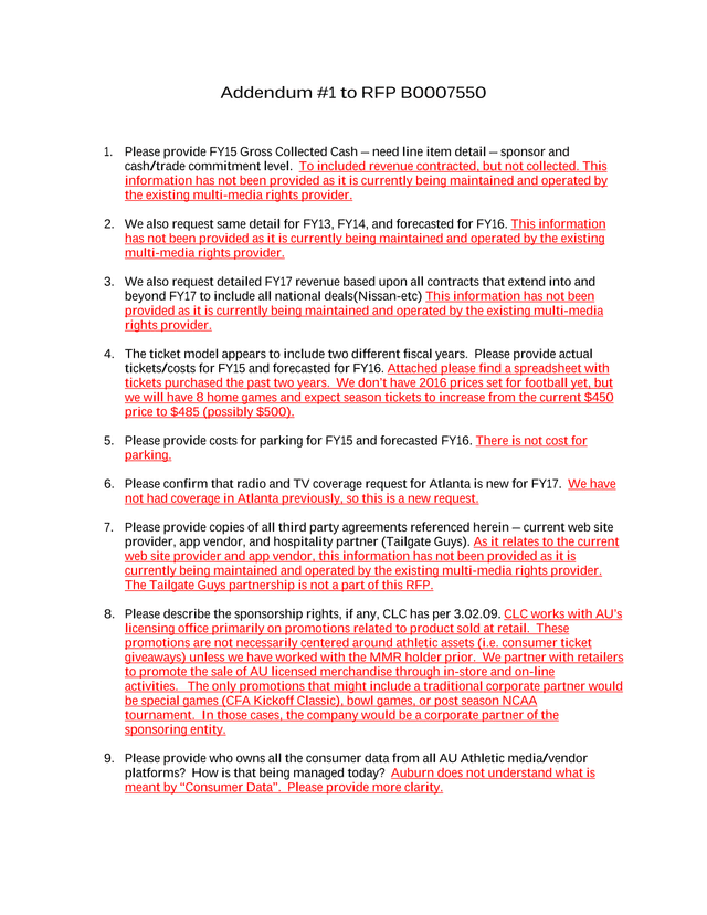 Addendum 1 To RFP B0007550 screenshot