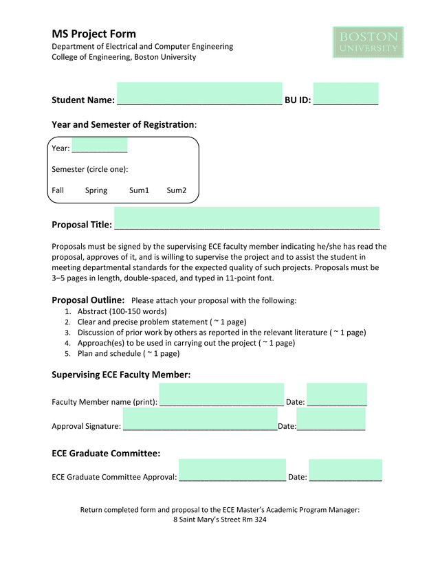 MS Project Form screenshot