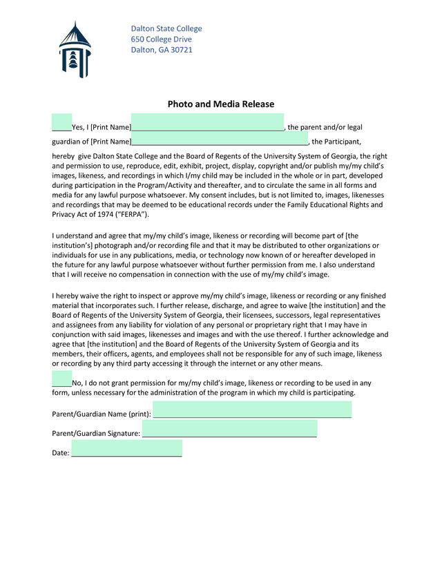 Photo And Media Release screenshot